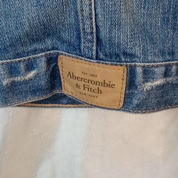 Ambercrombie and fitch women's vintage distressed blue jean jacket cotton - Picture 6 of 9